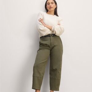 NWT Everlane Utility Barrel Pant in Dark Moss Size 2